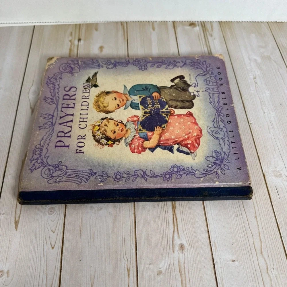 Prayers for Children Rachel Taft Dixon 1942 Little Golden Book Vintage Picture
